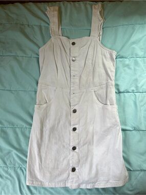 Tinseltown White Button-Front Mini Dress